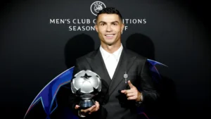 Cristiano Ronaldo gets award for setting records in the Champions League